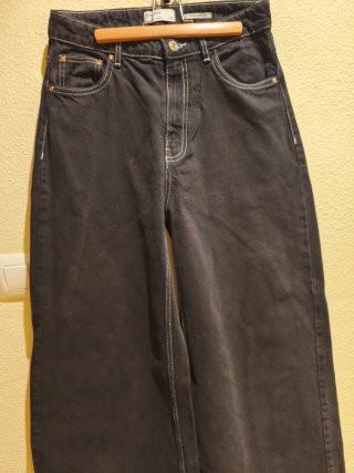 Pantalón Bershka Wide Leg Negro
