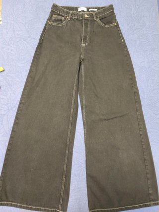 Pantalón Bershka Wide Leg Negro