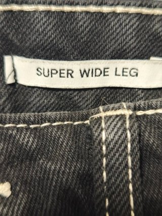Pantalón Bershka Wide Leg Negro