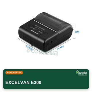EXCELVAN E300 impresora térmica portátil bluetooth