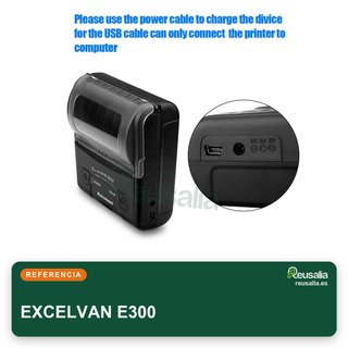 EXCELVAN E300 impresora térmica portátil bluetooth