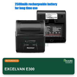 EXCELVAN E300 impresora térmica portátil bluetooth