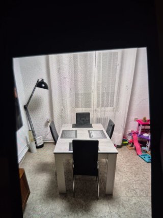 Comedor 4 sillas gris