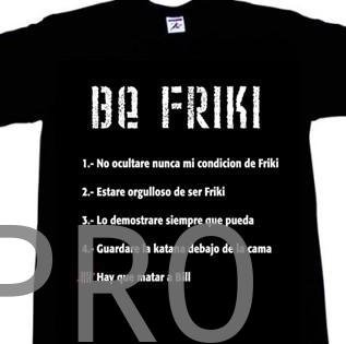 Camiseta Be Friki: Reglas Frikis (Negra, Roja) - Talla: XL, Genero: Chica