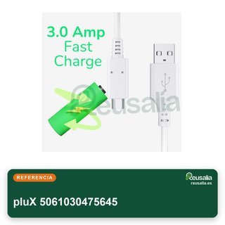 pluX cable extensión USB C 3M carga datos