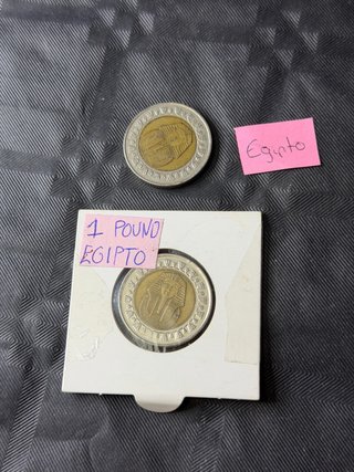 Lote 2 monedas antiguas Egipto