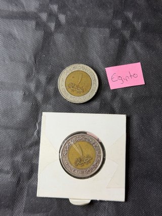 Lote 2 monedas antiguas Egipto