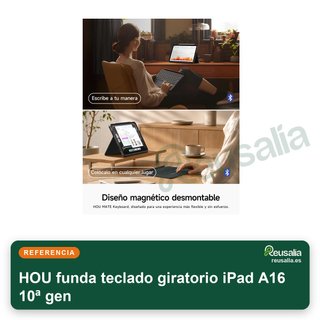 HOU custodia con tastiera girevole per iPad A16 10ª gen