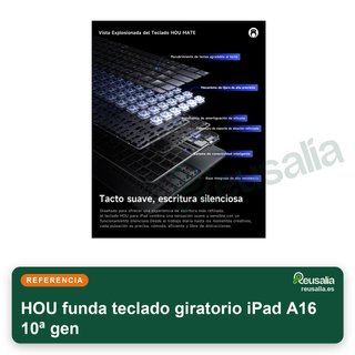 HOU custodia con tastiera girevole per iPad A16 10ª gen