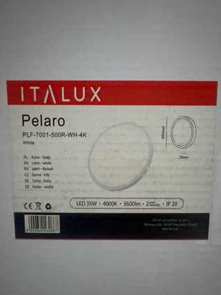 Plafón LED Italux Pelaro 50cm 36W 4000K Nuevo