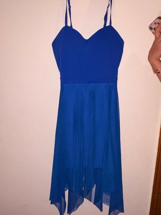 Vestido azul tirantes corto