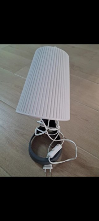 2 Lámparas de Mesa Beige y Gris