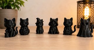 Figure Gatti di Halloween Nere