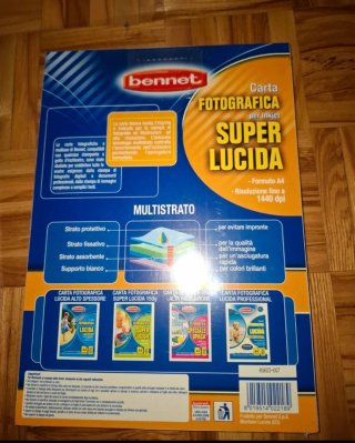 75 Fogli Carta Fotografica Bennet A4 Super Lucida