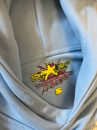Sudadera Sp5der Azul con Telaraña