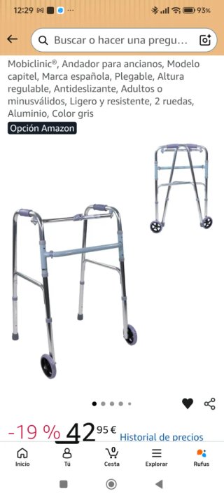 Andador para mayores plegable