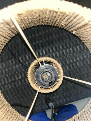 Lámpara De Mesa Artesanal De Cuerdas Beige