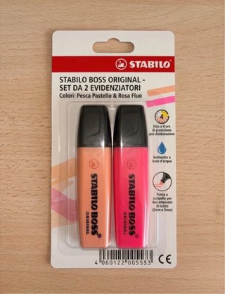 Evidenziatori Stabilo Boss Set 2pz
