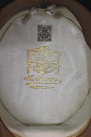 Antiguo sobrero de copa, chistera s.XIX o pp. s.XX. Seymond's Manufacturers, Nueva York.