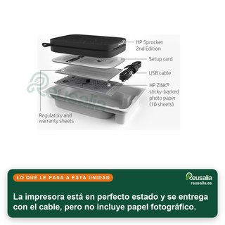 - HP Sprocket impresora portátil fotos