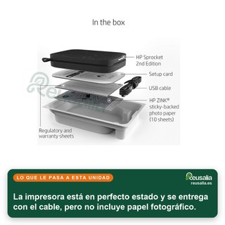 - HP Sprocket impresora portátil fotos