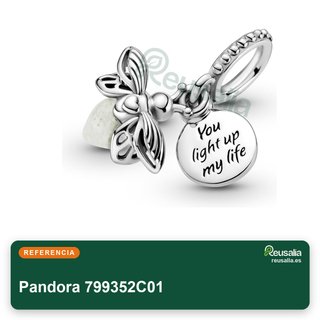 Pandora colgante luciérnaga plata brillante