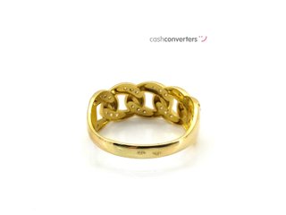 sortija oro 18k con piedra con circonita