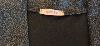 Kimono negro con brillo plateado talla única