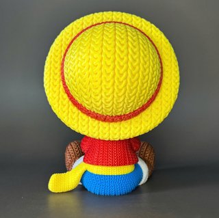 Figura Luffy One Piece 3D Estilo Amigurumi