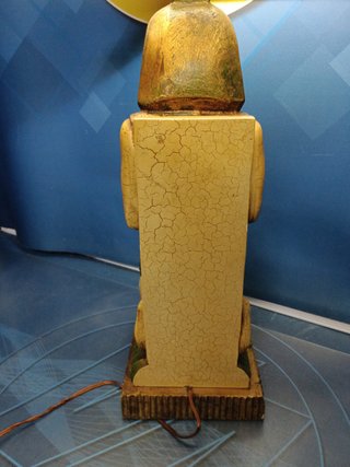 Lámpara figura egipcia , Hollywood, años 70, 80 cm.
