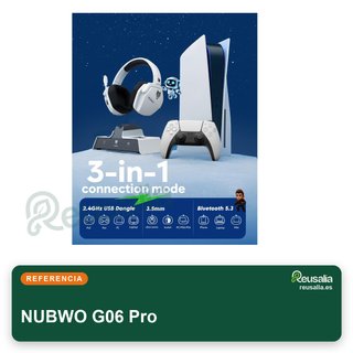 NUBWO G06 Pro Auriculares Gaming inalámbricos PS5