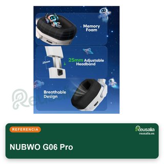 NUBWO G06 Pro Auriculares Gaming inalámbricos PS5