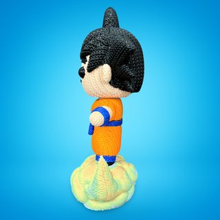 Figura Goku Dragon Ball 3D Estilo Amigurumi