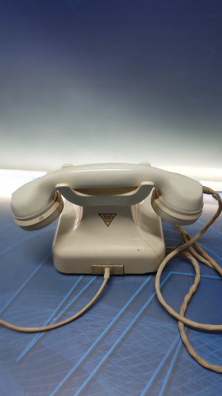 Teléfono Krone 1960 Alemania Baquelita Beige
