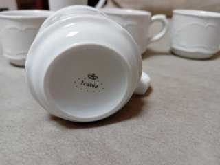 Mini tazas porcelana Irabia (4 uds) + 1 taza alta