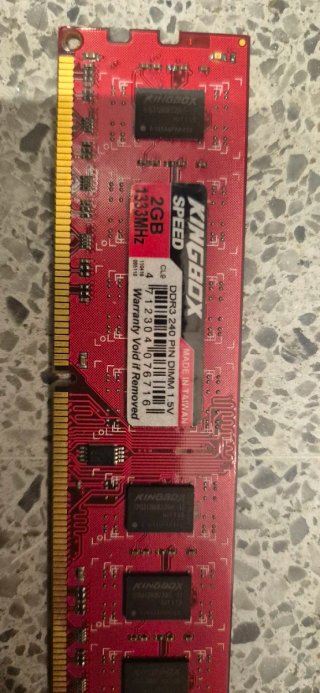 Memoria RAM Kingbox 2GB DDR3 1333MHz