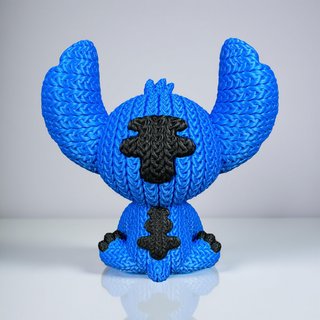 Figura Stitch sentado 3D Estilo Amigurumi