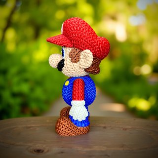 Figura Mario Super Mario 3D Estilo Amigurumi