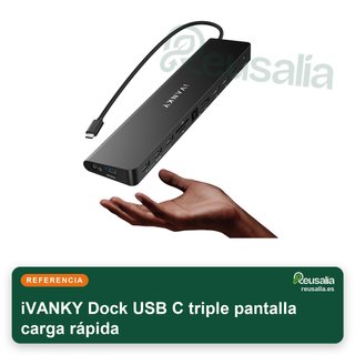 iVANKY Dock USB C triple pantalla carga rápida