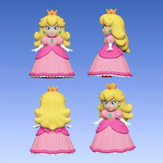 Figura Princesa Peach 3D Estilo Amigurumi