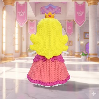 Figura Princesa Peach 3D Estilo Amigurumi