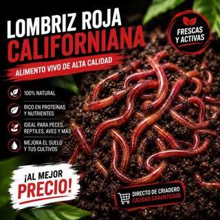 Humus y lombrz Roja californiana