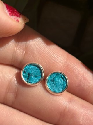 Pendientes Plata Azul