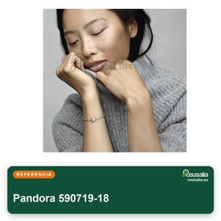 Pandora pulsera plata cierre corazón 18
