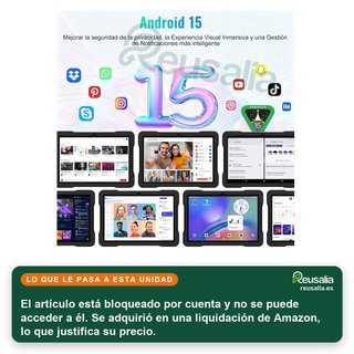 Tablet Android UJJ 30GB Nero 10" per Bambini con