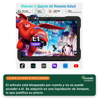 Tablet Android UJJ 30GB Nero 10" per Bambini con