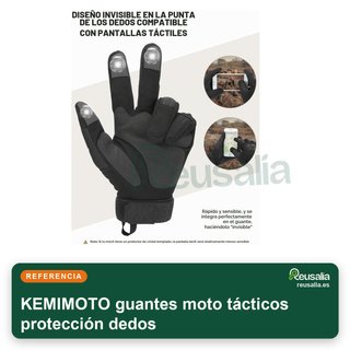KEMIMOTO guantes moto tácticos protección dedos