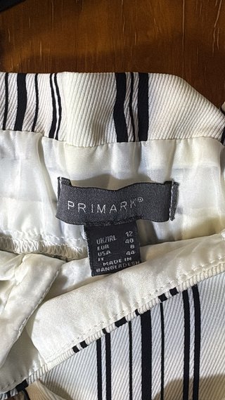 Pantalones palazzo rayas blanco y negro