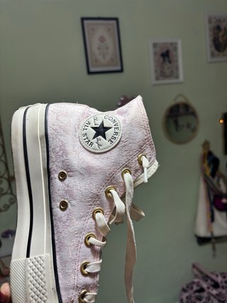 Converse plataforma rosa