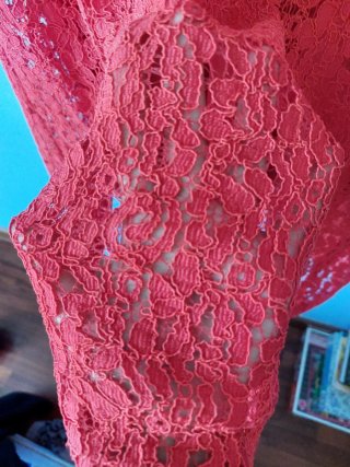 Vestido rojo encaje